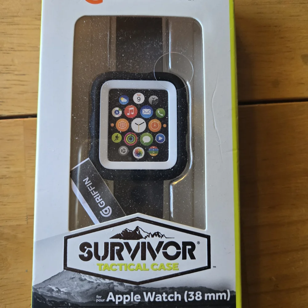 for Apple Watch (38mm) - Black with White Bezel